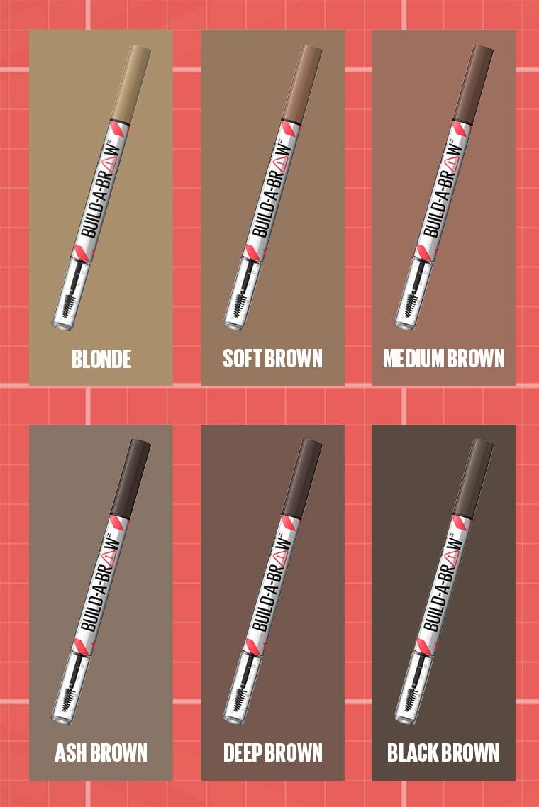 maybelline build a brow shade range